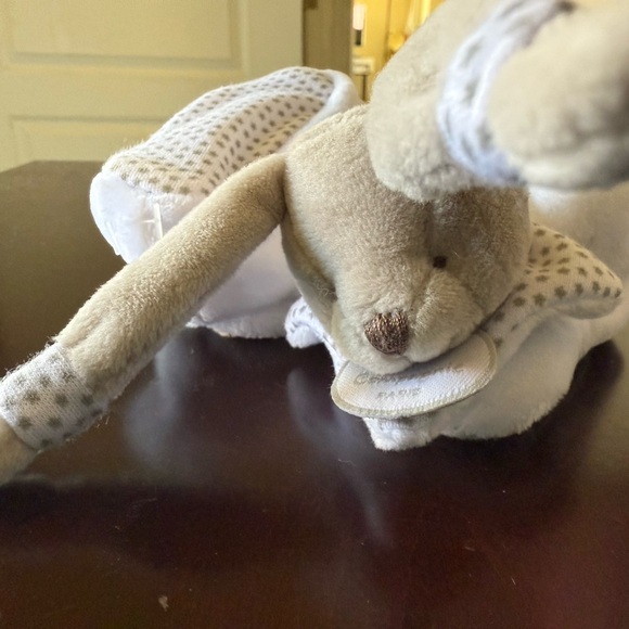 Infant Cream and White Plush Bear Slippers - Picture 6 of 8